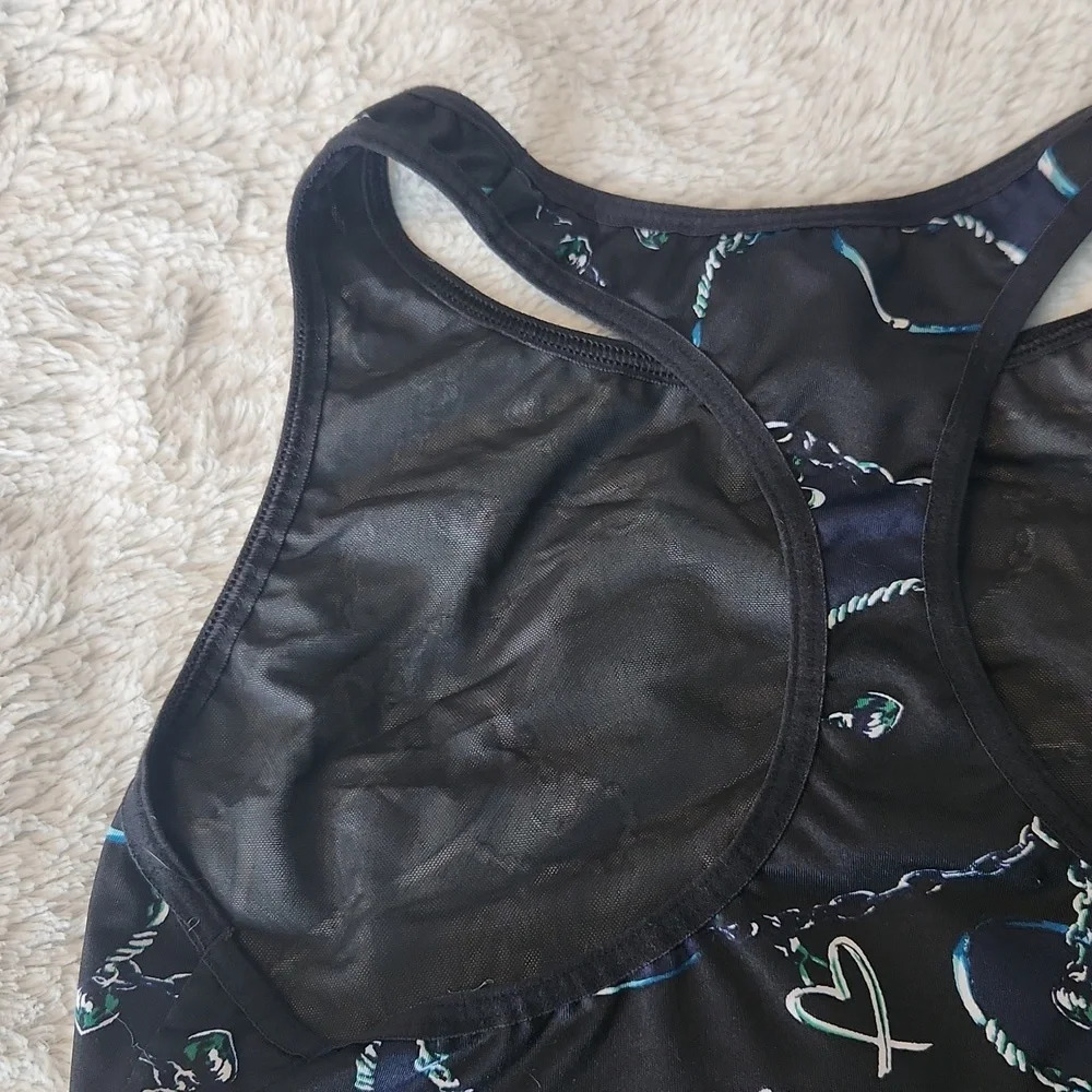 Victoria Sport Navy & Silver Racerback Sports Bra - Picture 9 of 16